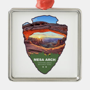 Mesa Arch Canyonlands National Park Arrowhead Metal Ornament