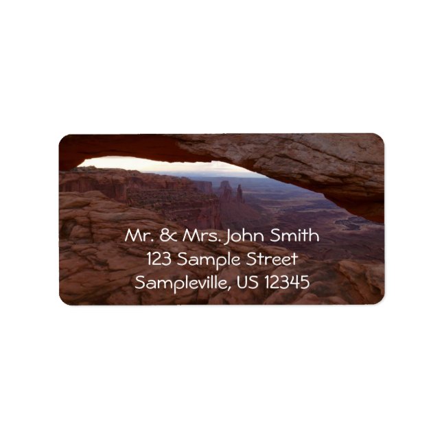 Mesa Arch from Canyonlands National Park Label (Front)
