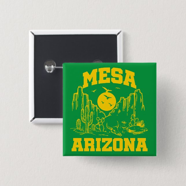 Mesa,Arizona 15 Cm Square Badge (Front & Back)