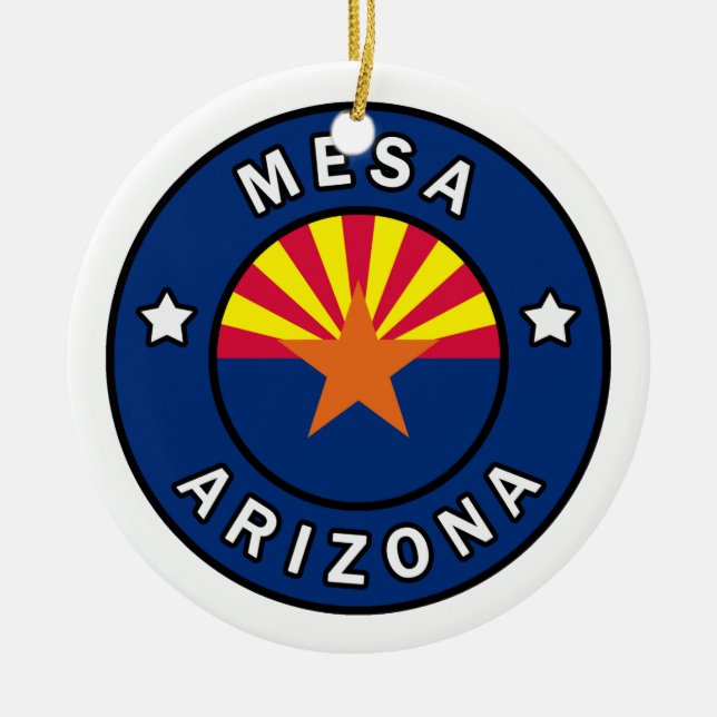 Mesa Arizona Ceramic Ornament (Front)