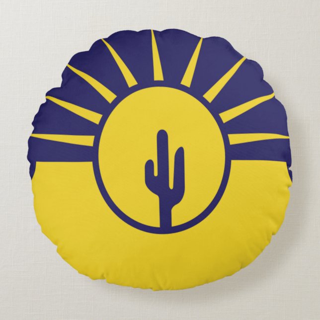 Mesa (Arizona) City flag  Round Cushion (Front)