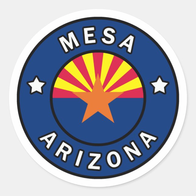 Mesa Arizona Classic Round Sticker (Front)