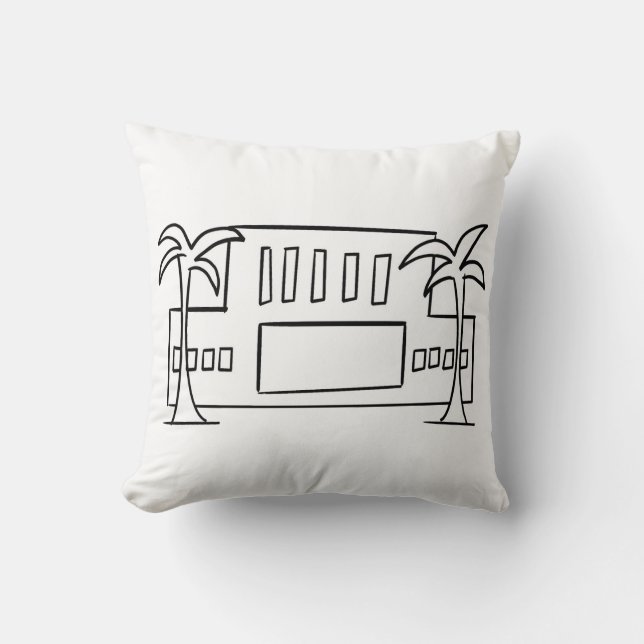 Mesa Arizona LDS temple simple outline mormon  Thr Cushion (Front)