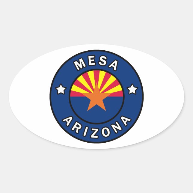 Mesa Arizona Oval Sticker (Front)