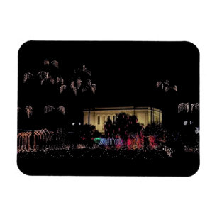 Mesa , Arizona Temple lights. Magnet