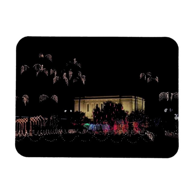 Mesa , Arizona Temple lights. Magnet (Horizontal)