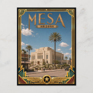 Mesa Arizona Vintage Art Deco Golden Age Postcard