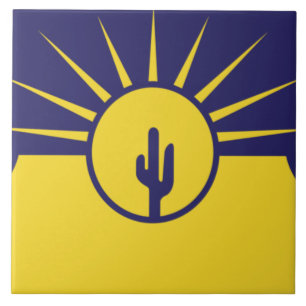 Mesa city flag ceramic tile