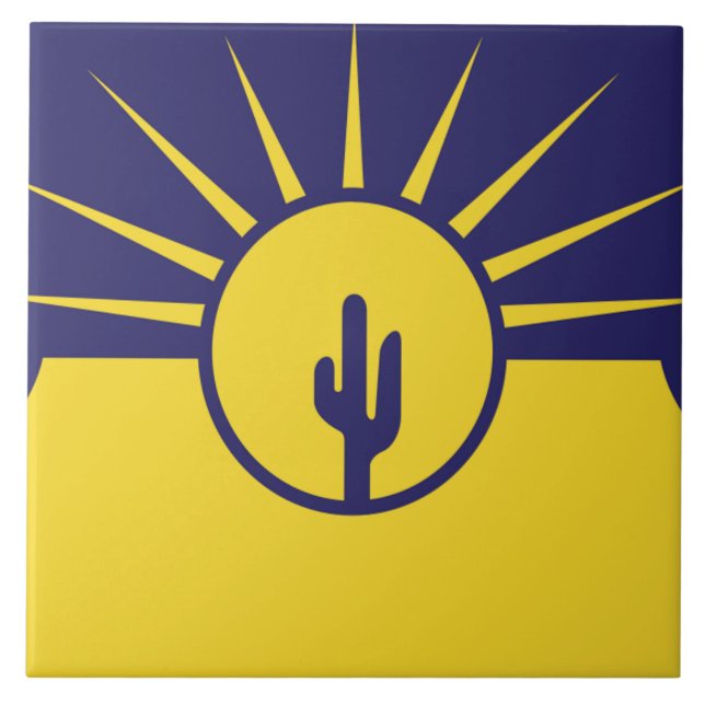 Mesa city flag ceramic tile (Front)