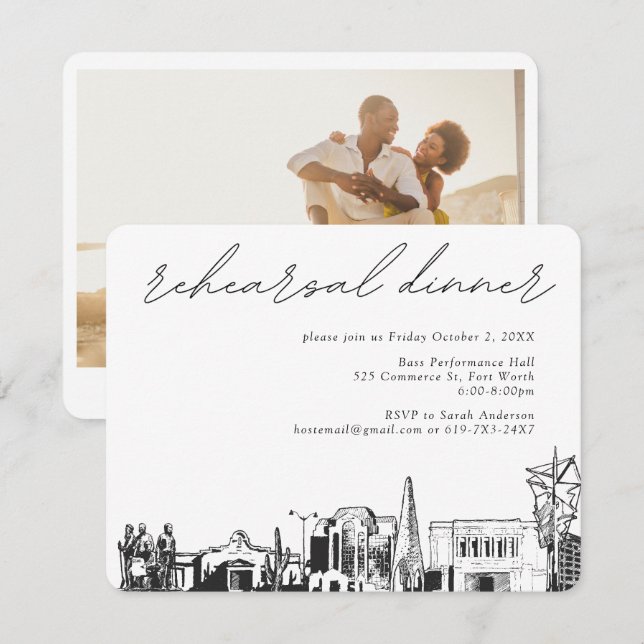 Mesa Rehearsal Dinner Invite Enclosure Card (Front/Back)