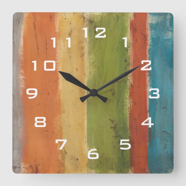 Mesa Strata I Square Wall Clock (Front)