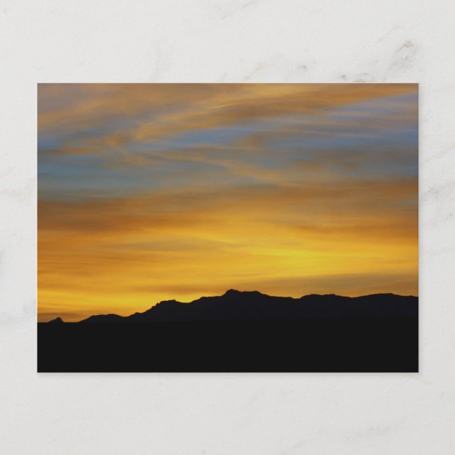 "Mesa Sunset" Desert Photography Postcard (Front)