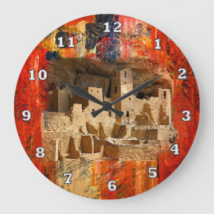 Mesa Verde Adobe Cliffs Southwestern Clock