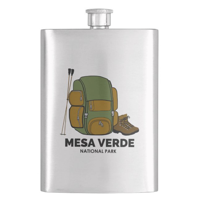 Mesa Verde National Park Backpack Hip Flask (Front)
