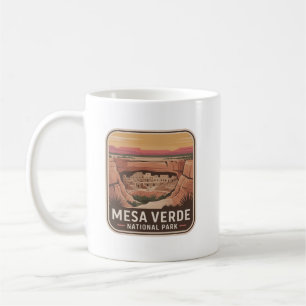 Mesa Verde National Park Cliff Dwelling Badge Coffee Mug