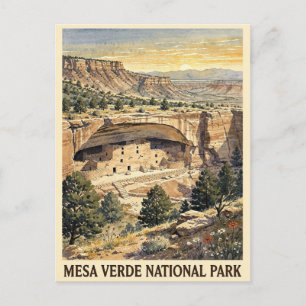 Mesa Verde National Park Cliff Dwelling Postcard