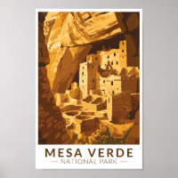 Mesa Verde National Park Cliff Palace Travel Art