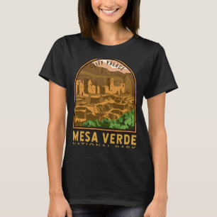 Mesa Verde National Park Cliff Palace Vintage Embl T-Shirt