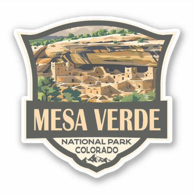 Mesa Verde National Park Illustration Travel Art (Front)