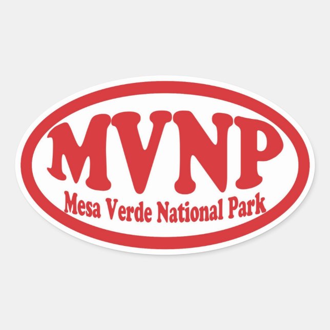 Mesa Verde National Park red oval sticker (Front)
