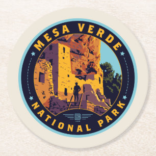 Mesa Verde National Park Round Paper Coaster