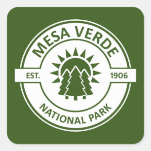 Mesa Verde National Park Sun Trees Square Sticker