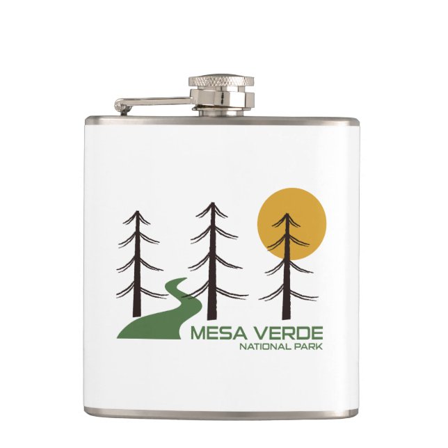 Mesa Verde National Park Trail Hip Flask (Front)