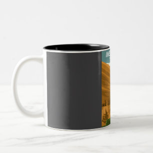 Mesa Verde National Park Vintage Travel Poster Two-Tone Coffee Mug