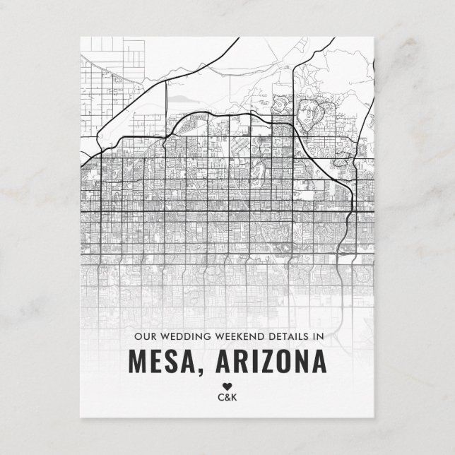 Mesa Wedding Weekend Details Enclosure Card (Front)