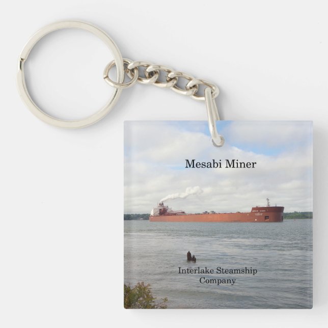 Mesabi Miner acrylic key chain (Front)