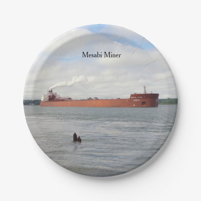 Mesabi Miner paper plate (Front)