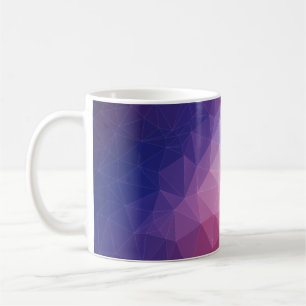 Mesh background triangles polygon coffee mug