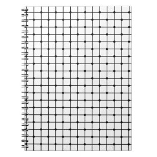 Mesh pattern monochrome geometric notebook