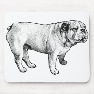 mesh rest calm, bulldog mouse pad