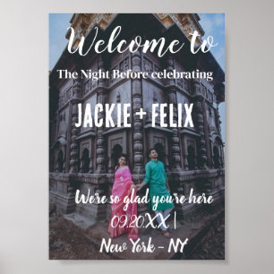 Mesmerise The Night Before' Wedding Welcome Sign