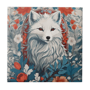 Mesmerising Artic Fox Wildlife  Ceramic Tile