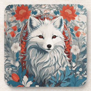 Mesmerising Artic Fox Wildlife Coaster