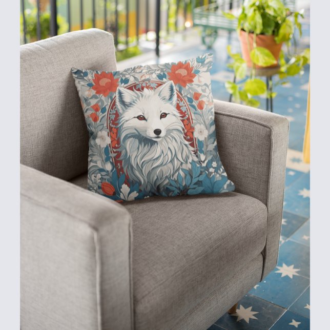 Mesmerising Artic Fox Wildlife  Cushion (Creator Uploaded)