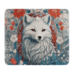 Mesmerising Artic Fox Wildlife Cutting Board