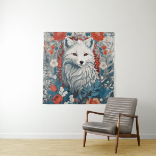 Mesmerising Artic Fox Wildlife  Tapestry