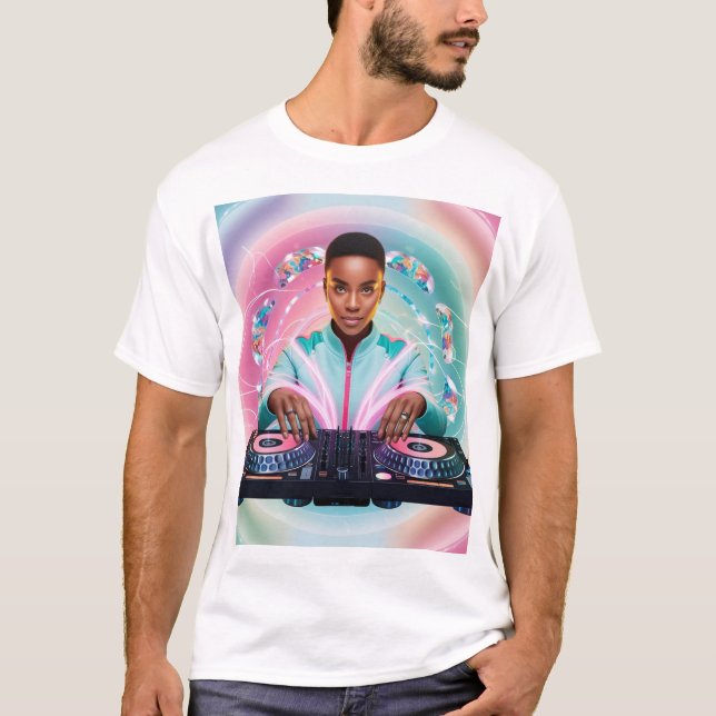 Mesmerising DJ Kaleidoscope Design T-Shirt (Front)