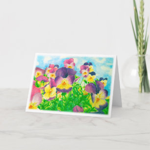 Mesmerising Field watercolor art greeting card