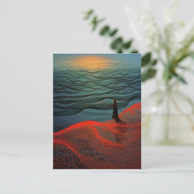 Mesmerising Fisherman's Sunset Postcard (Standing Front)