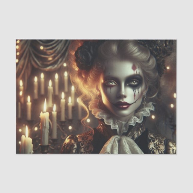 Mesmerising Gothic Harlequin Decoupage  Tissue Paper (Front)