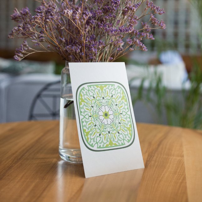 Mesmerising Green Flowers Invitation (Creator Uploaded)