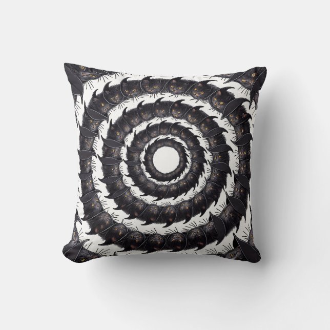 Mesmerising Halloween Cats Cushion (Front)