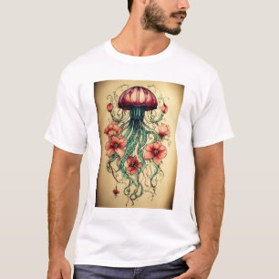 "Mesmerising Jellyfish Design   Ocean-Inspired Art T-Shirt