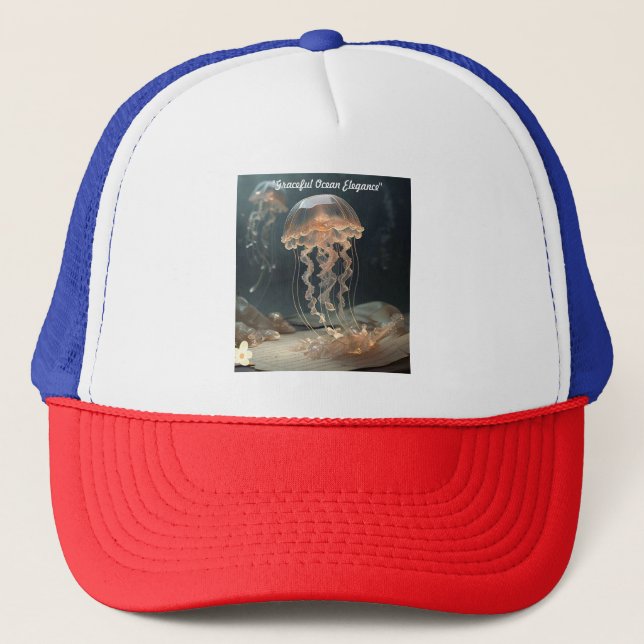 "Mesmerising Jellyfish Illusion" Trucker Hat (Front)