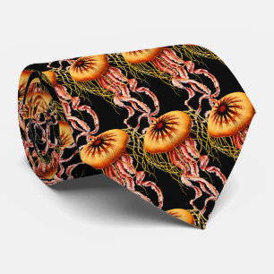 Mesmerising Jellyfish Retro Art Tie