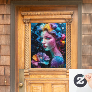 Mesmerising Lady Face Stained Glass 3D Alcohol Ink